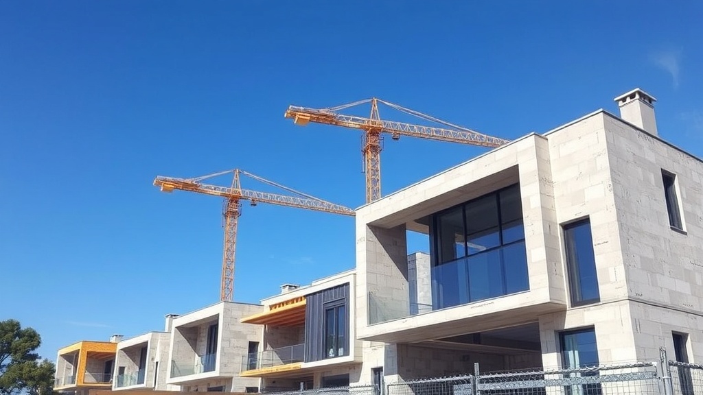 Chantier de construction résidentielle moderne à Aix-en-Provence