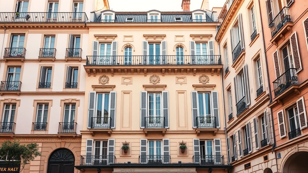 Façade d'immeuble ancien élégant dans le centre historique d'Aix-en-Provence
